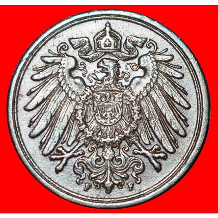 Ⰶ EAGLE (1890-1916): GERMANY ★ 1 PFENNIG 1915F WUERTTEMBERG★LOW START★NO RESERVE