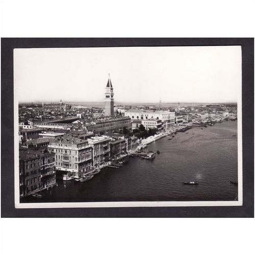 ITALY POST CARD - VENICE - PANORAMA - NICE B & W PHOTO UNUSED