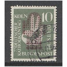 77th Meeting of German Catholics,Cologne stamp.Fine Used.westgermanyb