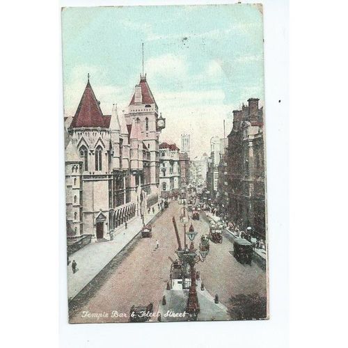london postcard temple bar fleet street posted 1908