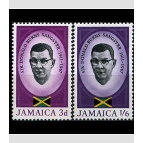 Jamaica 1967 Sangster Memorial Issue Mounted Mint SG 262-263 Sc 261-262 Stamp