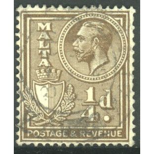 Malta 1930 - SG193 - ¼d brown - KGV - used