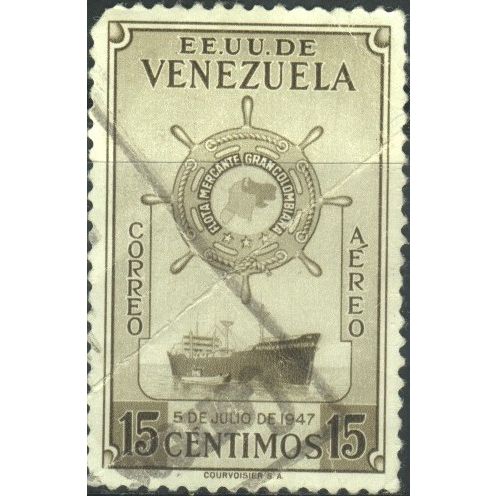 Venezuela 1948 - SG793 - 15c buff - "Republica De Venezuela" (freighter) - used