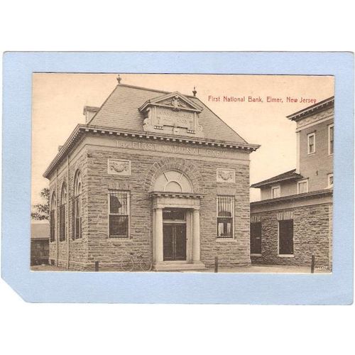 New Jersey Elmer First National Bank w/Bicycle~2491