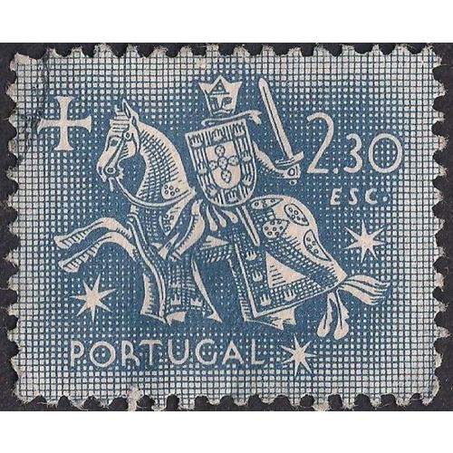 PORTUGAL, Seal of King Dinis, horseback, blue 1953, 2.30 Esc,