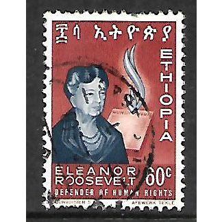 ETHIOPIA 1964 ELEANOR ROOSEVELT 60c BLUE & BROWN SG593 FINE USED#2
