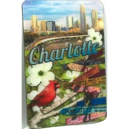 Charlotte North Carolina 3D Fridge Magnet