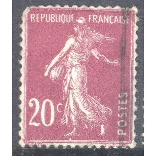 France 1925 - 20c purple - Sower - no ground - used 2