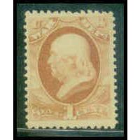 O83 1c Franklin 'WAR' Almost Very Fine MLH C3506