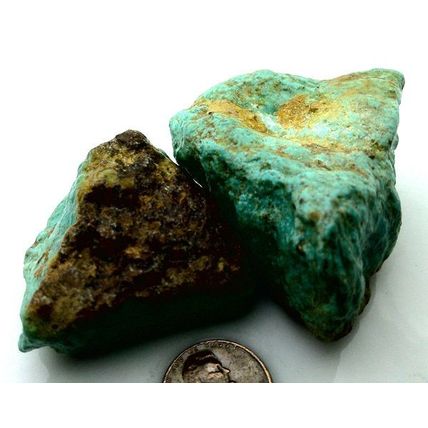 Turquoise Mountain Turquoise Gemstone Carving Cabbing Rough Lot 4