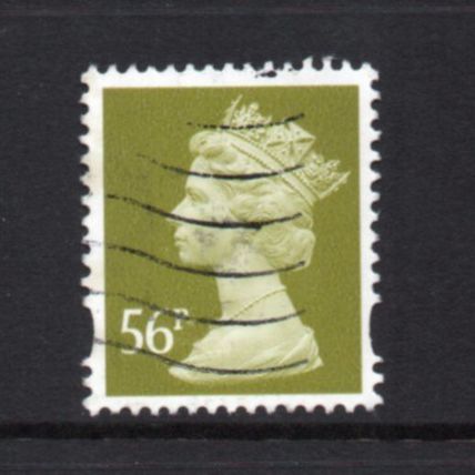Elizabeth II - 2008 - 56p Yellow-Olive, Elliptical Definitive, Used