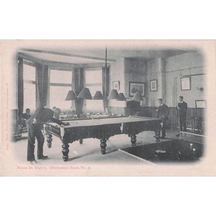 Mount St Marys Recreation Billiard Room Hampshire Old Postcard