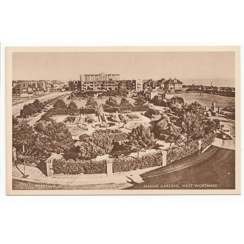 Marine Gardens West Worthing Postcard Sussex 1052