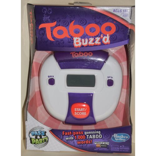 2013 Hasbro Taboo Buzz'd Pass & Party Game - Sealed