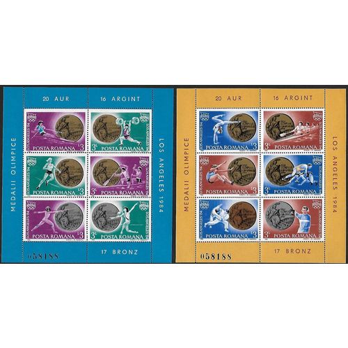 Mi Block 209/10: Romanian Olympic Games Medal Winners.