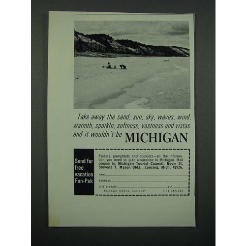 1966 Michigan Tourist Council Ad - Take Away the Sand, Sun, Sky, Waves