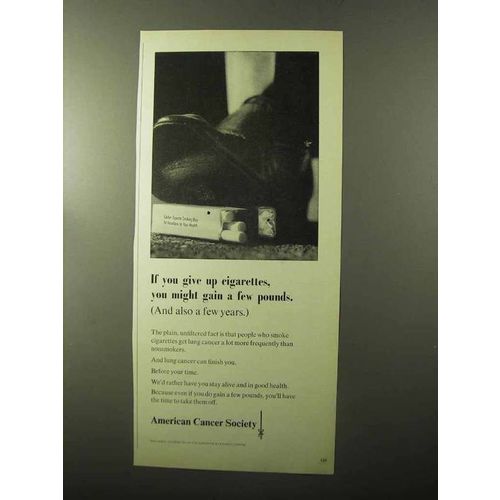 1970 American Cancer Society Ad - Give Up Cigarettes
