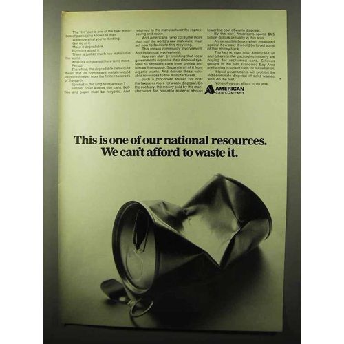 1970 American Can Company Ad - National Resources