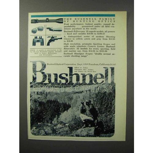 1970 Bushnell Optics Ad - Family of Hunting Optics