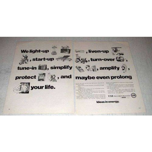 1976 ESB Batteries Ad - We Light-up, Liven-Up