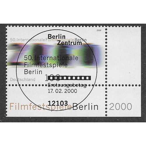 GER 2000 100pf 'BERLIN FILM FESTIVAL' (CORNER MARGIN) FINE USED (EBID59-427)