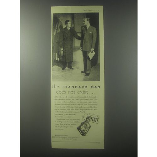 1954 Clothes by Drescott Ad - The standard man does not exist