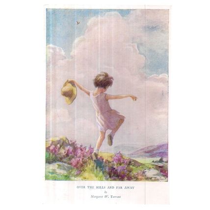 OVER THE HILLS & FAR AWAY by Margaret W Tarrant unused postcard Medici society =