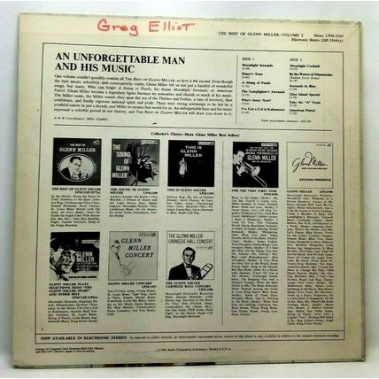 The Best of Glenn Miller Vol. 2 LP Vinyl Record (P6)