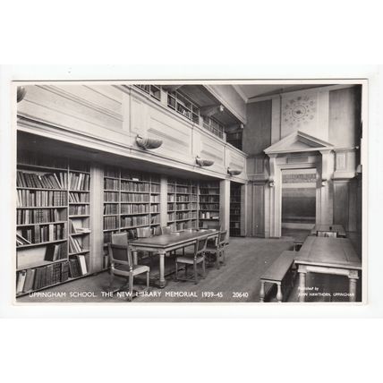 The New Library Memorial Uppingham School Postcard RP Rutland