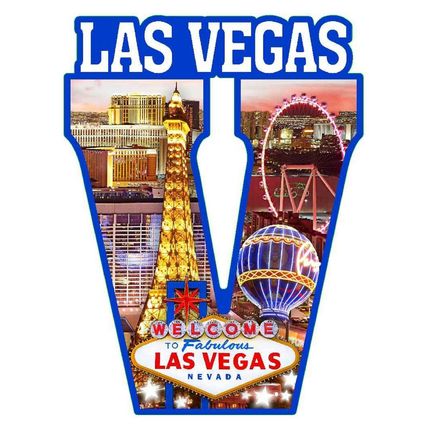 Las Vegas Collage Capitol V Fridge Magnet