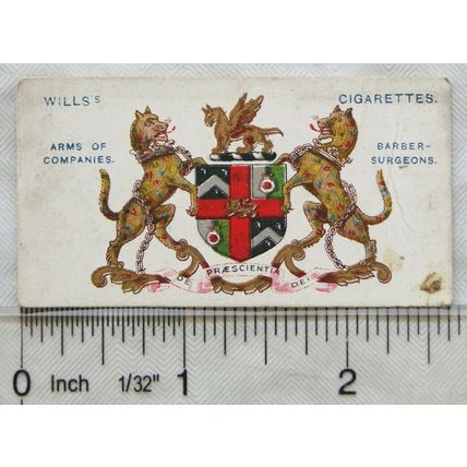 1913 Wills Arms of Companies No. 41 Barber-Surgeons' Company