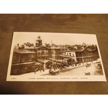 Early Harrods Real photographic Postcard - Horse Guards, Whitehall - London