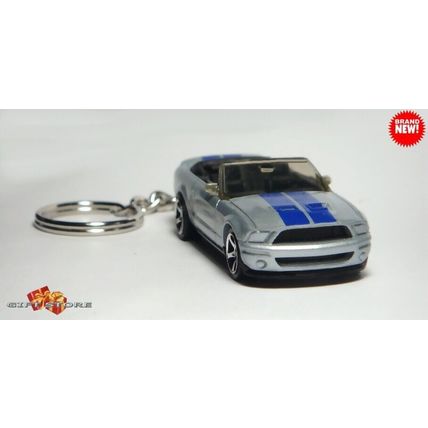 RARE HTF KEY CHAIN SILVER BLUE FORD MUSTANG SHELBY GT500 CUSTOM LIMITED EDITION