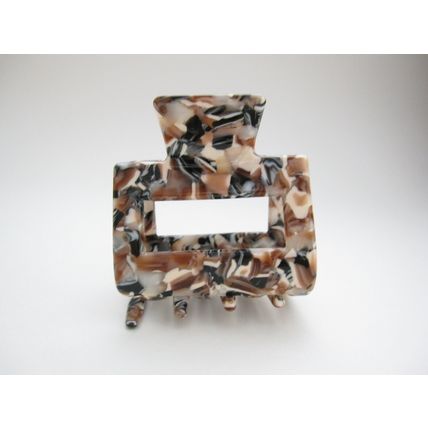 Medium/large brown beige taupe marbled hair claw clip