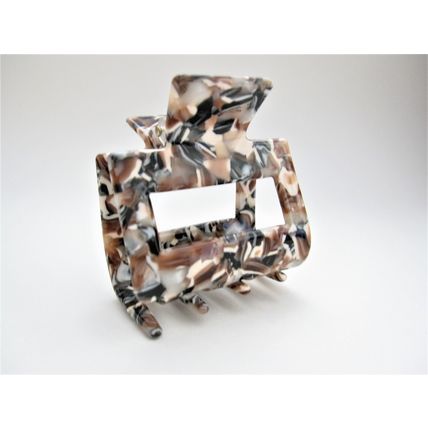 Medium/large brown beige taupe marbled hair claw clip