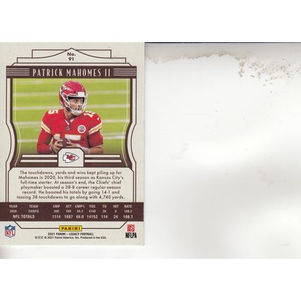 PATRICK MAHOMES II 2021 AUTOGRAPHED KANSAS CITY CHIEFS SUPER BOWL CHAMPION MVPQB