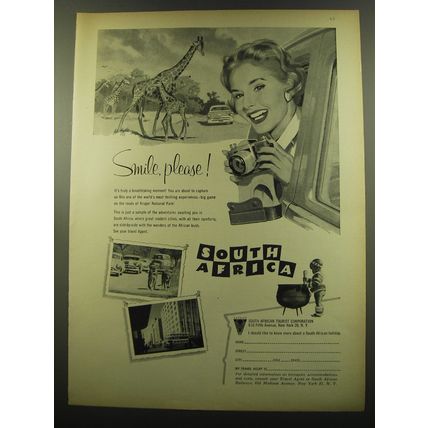 1959 South African Tourist Corporation Advertisement - Smile, please