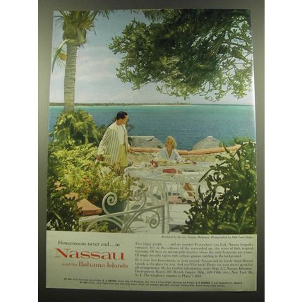 1959 Nassau and the Bahama Islands Tourism Advertisement - Breakfast by the sea