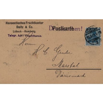 Antique Sailing Ship Freight Handling Hamburg Lubeck Germany 1921 Postcard