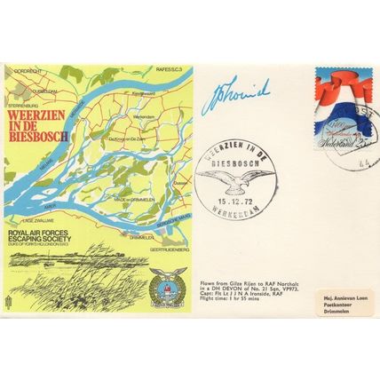 Weerzien In De Biesbosch Holland RAF Escaping Society Hand Signed FDC