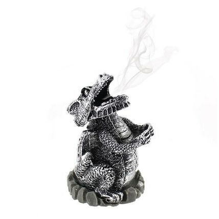 Silver Dragon Incense Cone Burner