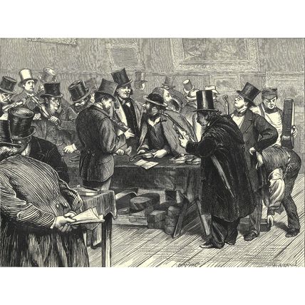 SALE OF THE GILLOTT COLLECTION - VIOLINS 1872 Horace Harral VICTORIAN ENGRAVING