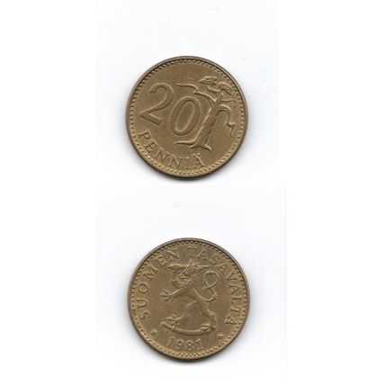 Moneta Finlandia - 10 Pennia del 1981