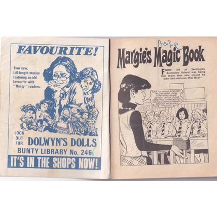 JUDY PICTURE STORY LIBRARY #246 MARGIE’S MAGIC BOOK 1983 DC THOMSON UK COMIC