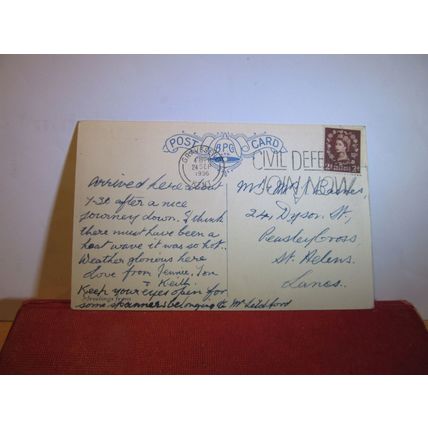 GORDON GARDENS, GRAVESEND, KENT. used vintage postcard by B. P. & Co. 1956 pm =