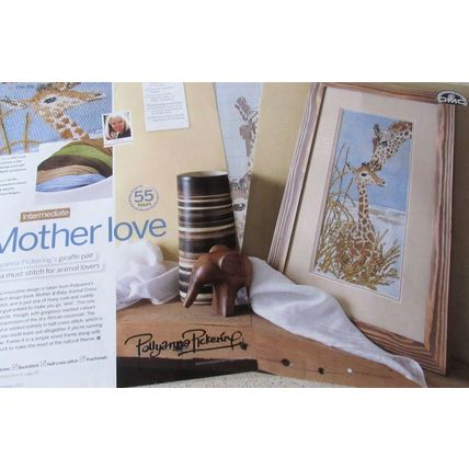 Mother Love Giraffe Cross Stitch Chart Pollyana Pickering Magazine Chart