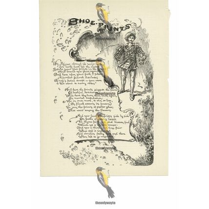 Shoe Prints (1), Victorian Poetry, Book Illustration (Print), 1892