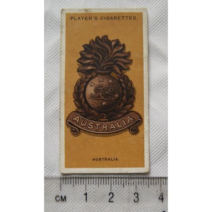 1917 Players Colonial & Indian Army Badges No 7 Australia