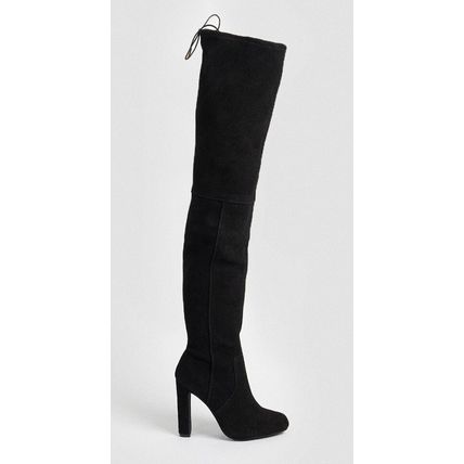 KAREN MILLEN Thigh High Suede Stretch Boots NEW
