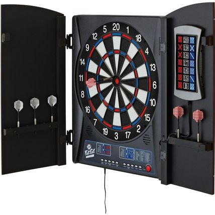 Fat Cat Mercury Electronic Dartboard, Built in Cabinet Doors with Integrated Sco